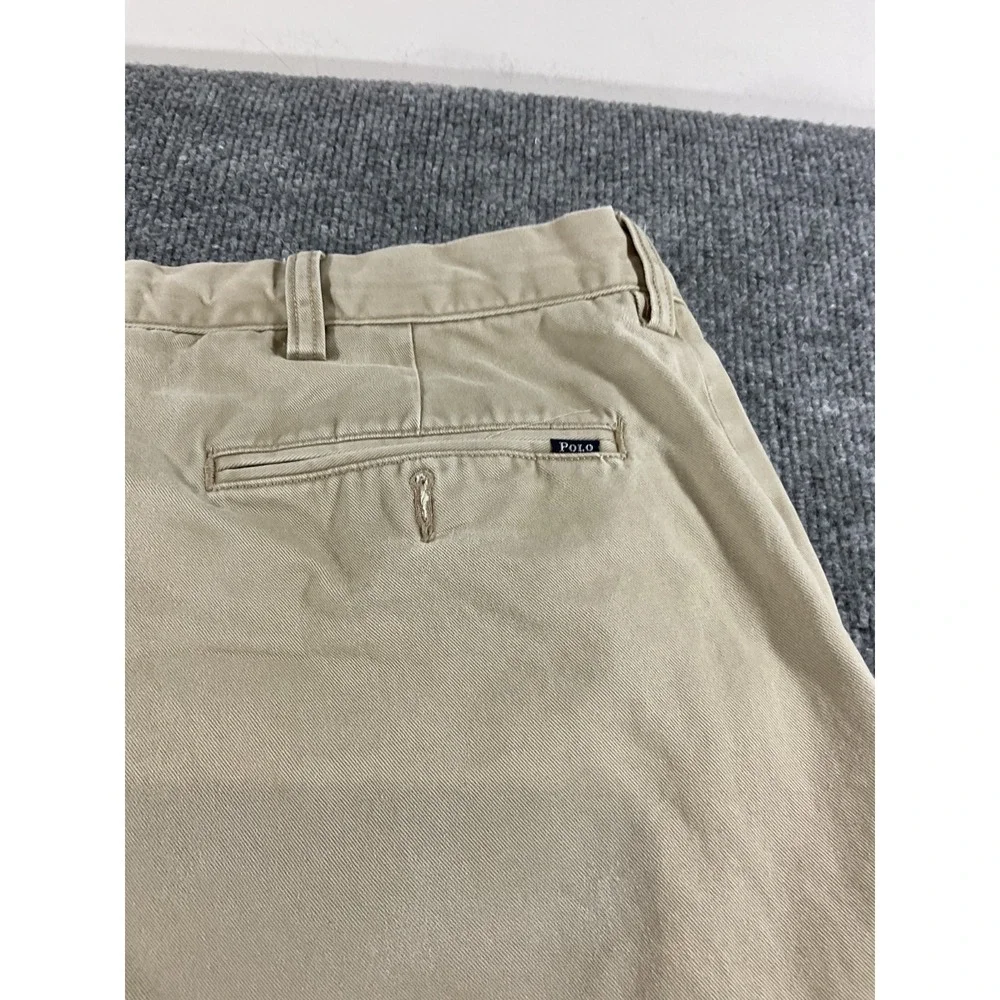 Polo Ralph Lauren Pants 38x30 Classic Fit Khaki Tan 100% Cotton Mens Chino Casua